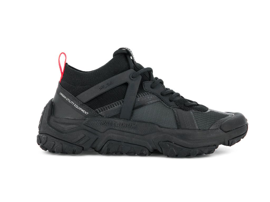 Black / Black Women Palladium Off-grid Lo Adventure Sneakers | QPEMXG-203