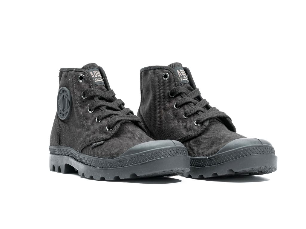 Black / Black Women Palladium Pampa Hi Boots | ZJKQTC-249