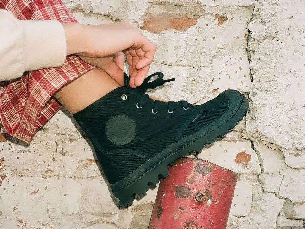 Black / Black Women Palladium Pampa Hi Boots | ZJKQTC-249