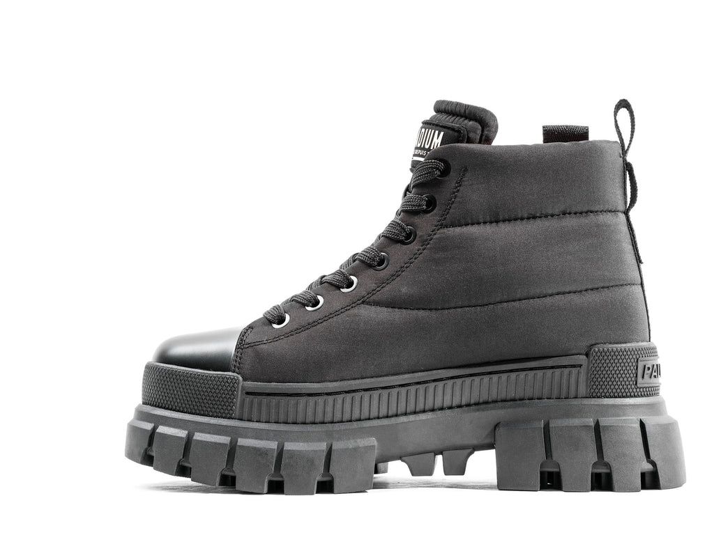 Black / Black Women Palladium Revolt Boot Overcush Boots | KXCPYO-308