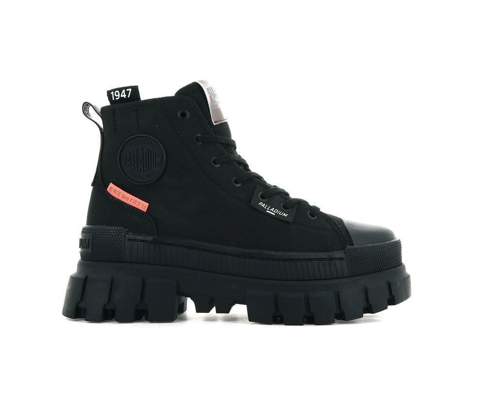 Black / Black Women Palladium Revolt Hi Tx Boots | IYHGLM-736