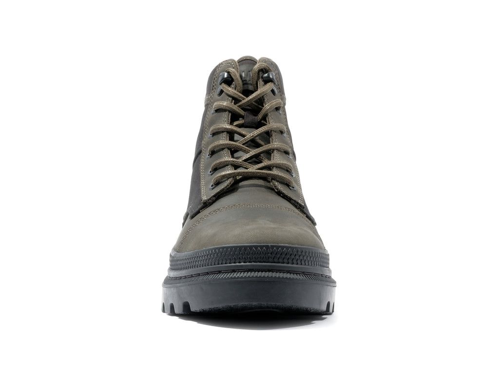 Black / Olive Men Palladium Pallatrooper Rough Boots | ISVHBR-705