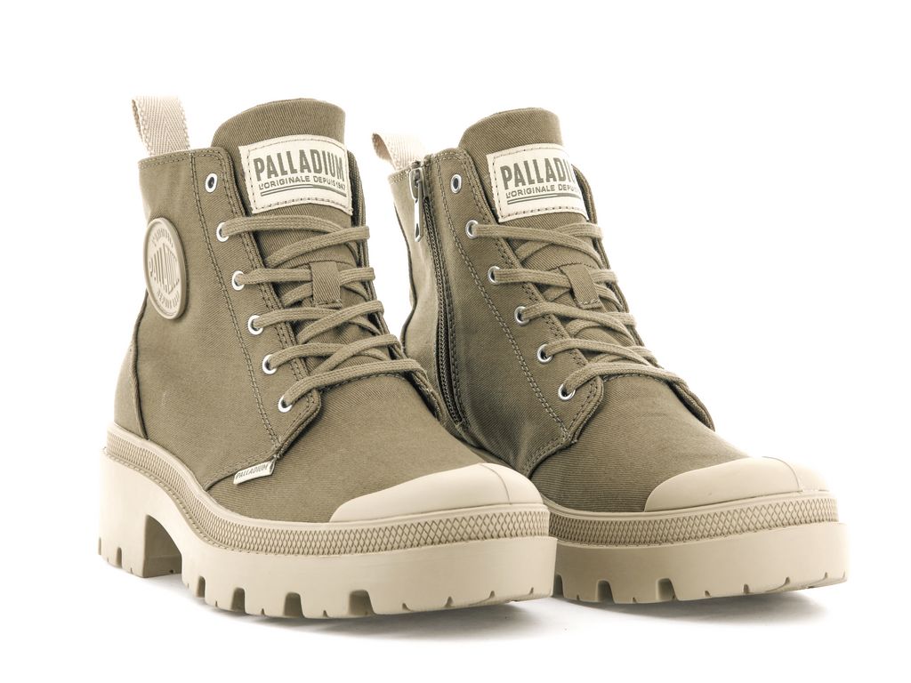 Butternut Women Palladium Pallabase Twill Boots | OVJXSA-203