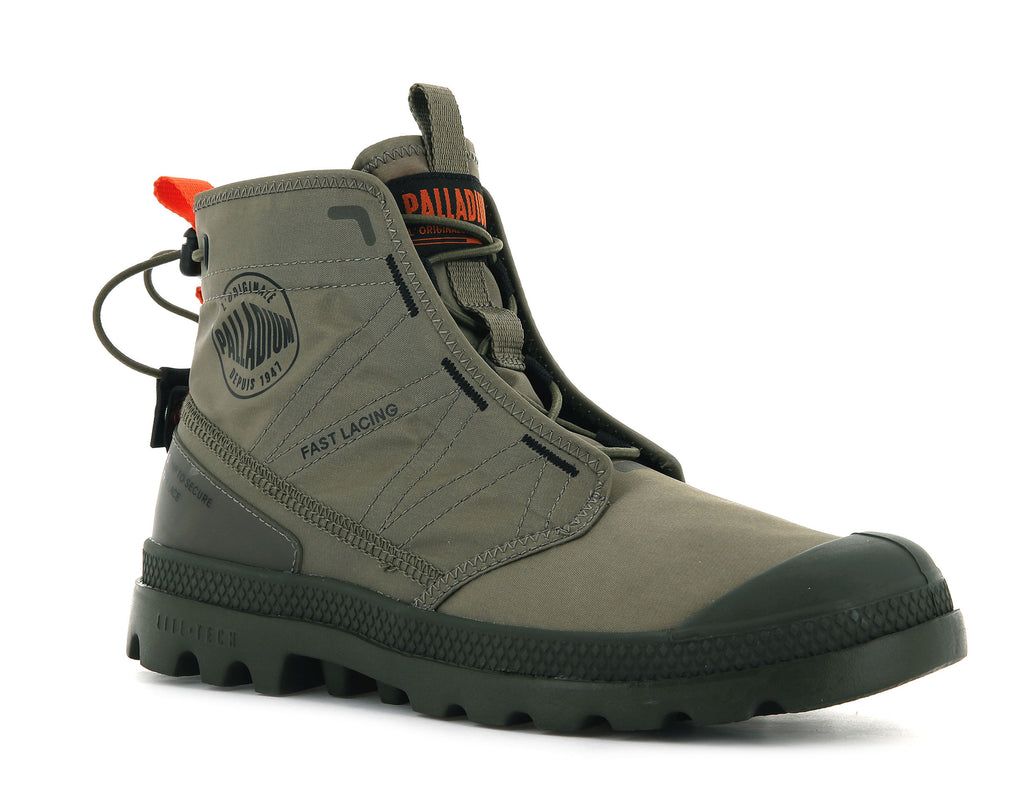 Green Kids' Palladium Pampa Travel Lite Boots | TXWIFR-917