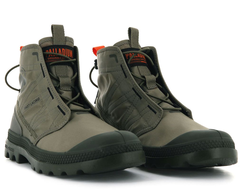 Green Kids' Palladium Pampa Travel Lite Boots | TXWIFR-917