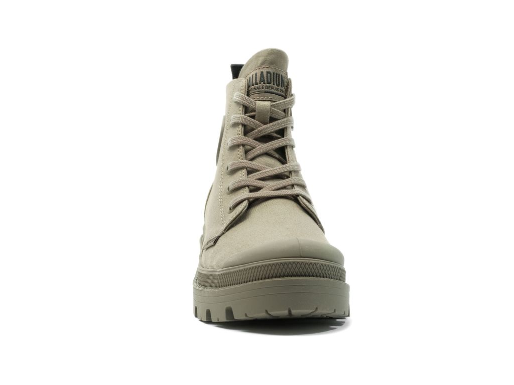 Green Women Palladium Pallabase Twill Boots | ILRVTO-873