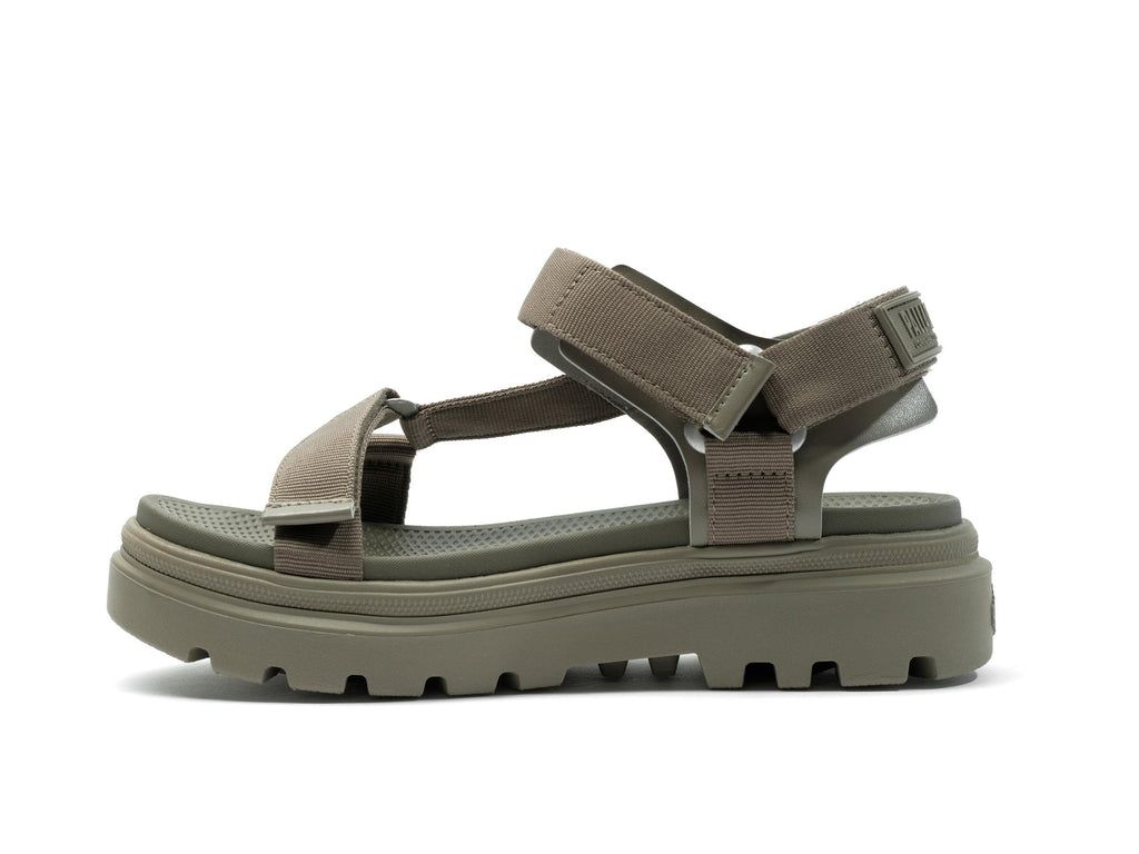 Green Women Palladium Pallacruise Strap Sandals | SDYAMB-803