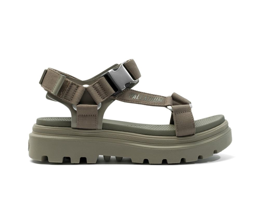 Green Women Palladium Pallacruise Strap Sandals | SDYAMB-803