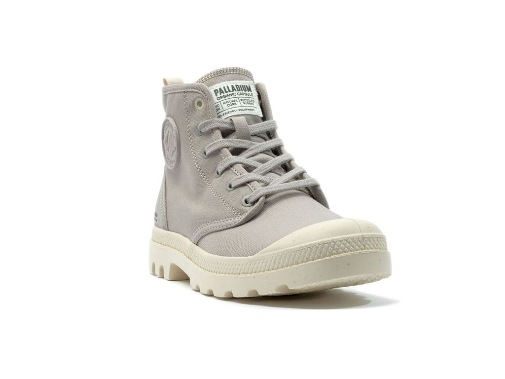 Grey Kids' Palladium Pampa Hi Zip Organic Boots | ZIXAMW-516