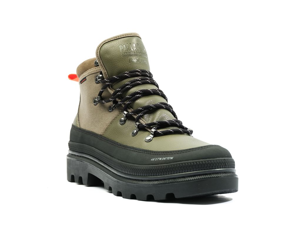 Olive Kids' Palladium Pallatrooper Hiker Wp+ Boots | BPHKEW-380