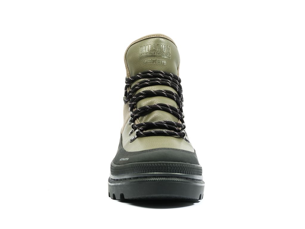 Olive Kids' Palladium Pallatrooper Hiker Wp+ Boots | BPHKEW-380