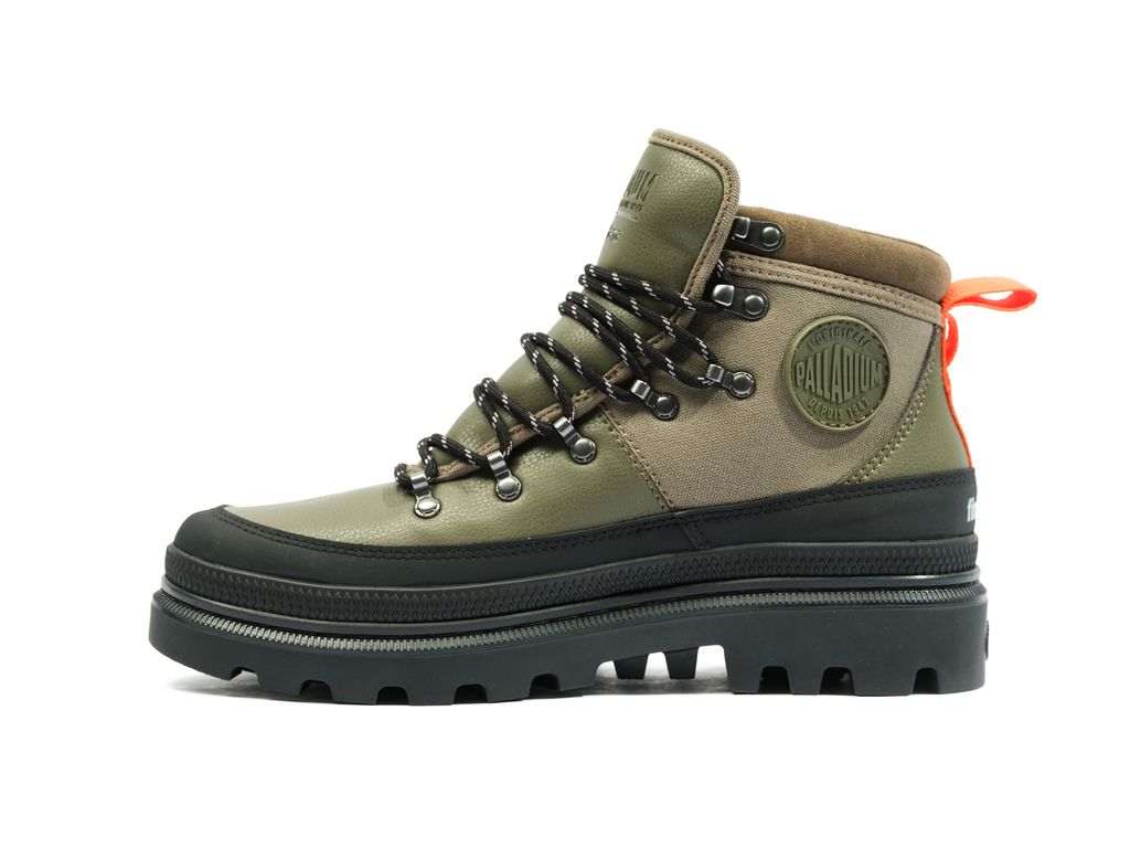 Olive Kids' Palladium Pallatrooper Hiker Wp+ Boots | BPHKEW-380