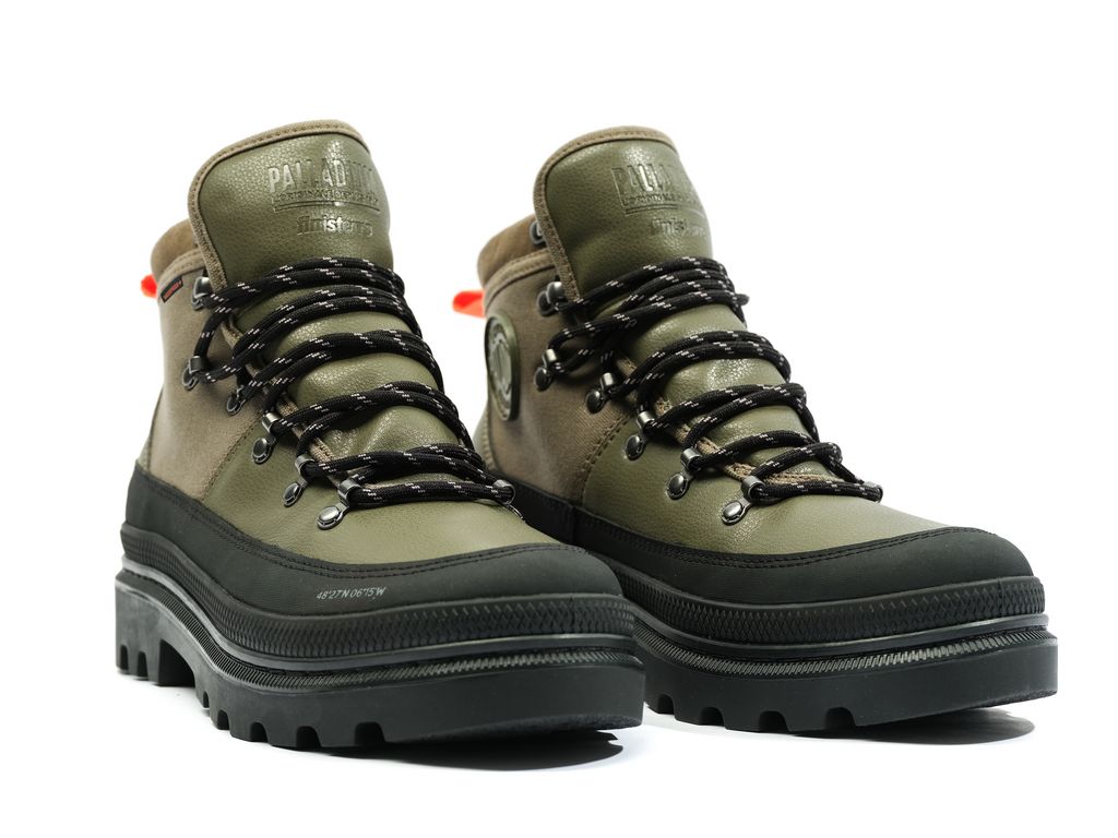 Olive Kids' Palladium Pallatrooper Hiker Wp+ Boots | BPHKEW-380