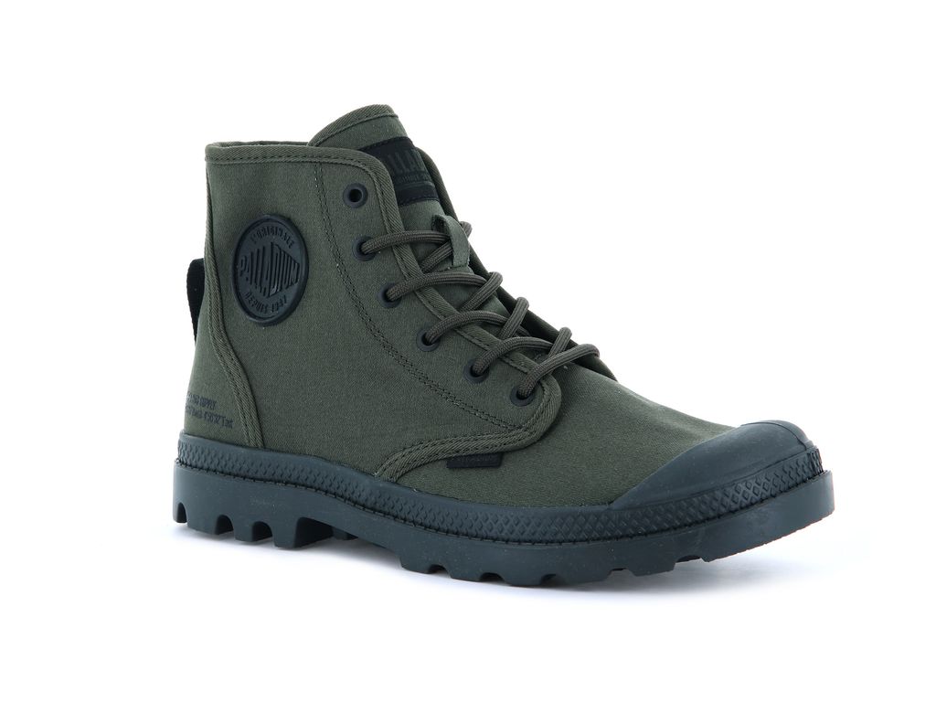 Olive Kids' Palladium Pampa Hi Htg Supply Boots | OUDKSN-129