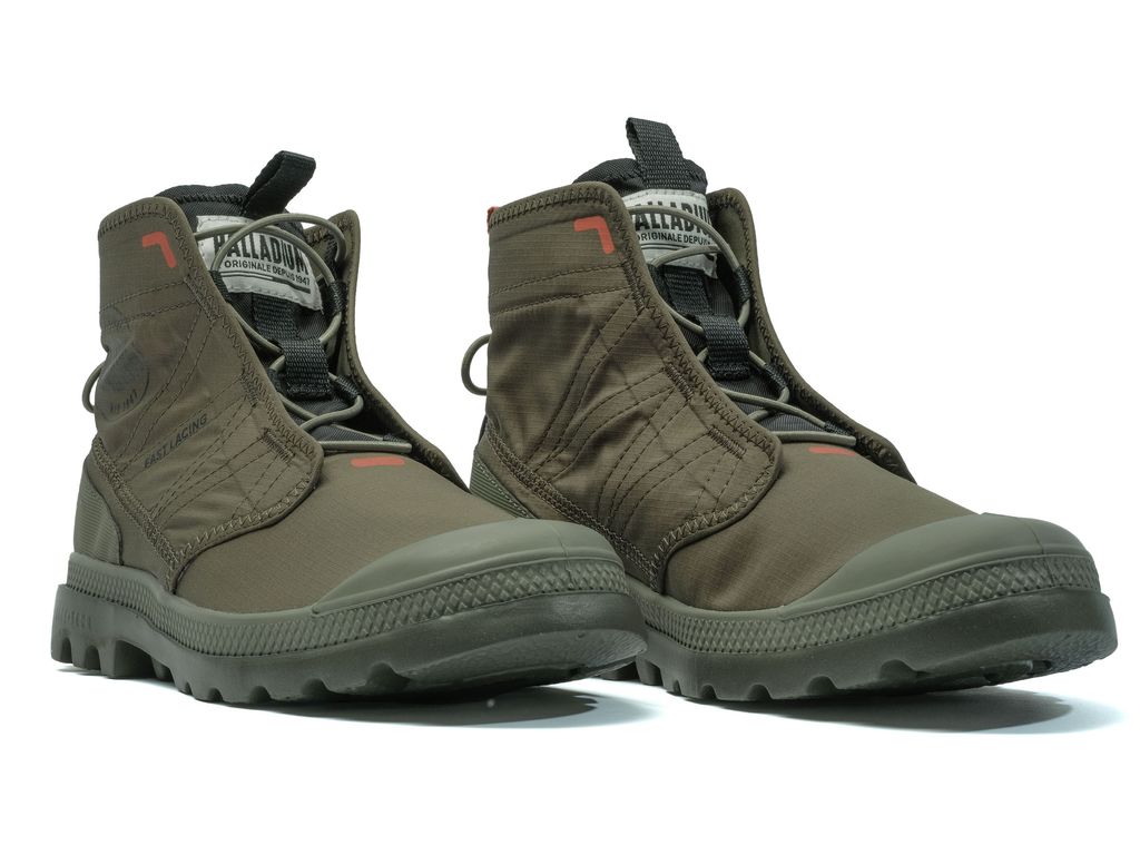 Olive Kids' Palladium Pampa Travel Lite Rs Boots | OYTBWI-208