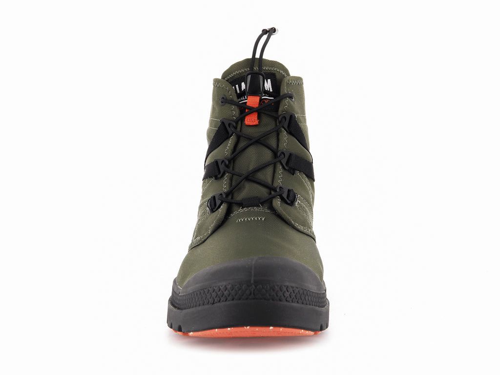 Olive Kids' Palladium Pampa Travel Lite+ Waterproof Boots | OXDPLW-689