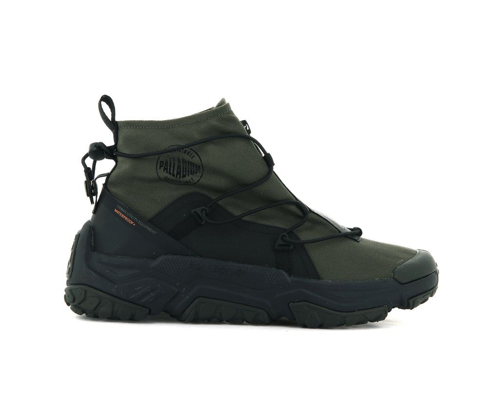 Olive Men Palladium Off-grid Hi Zip Waterproof + Sneakers | RLBDAQ-483