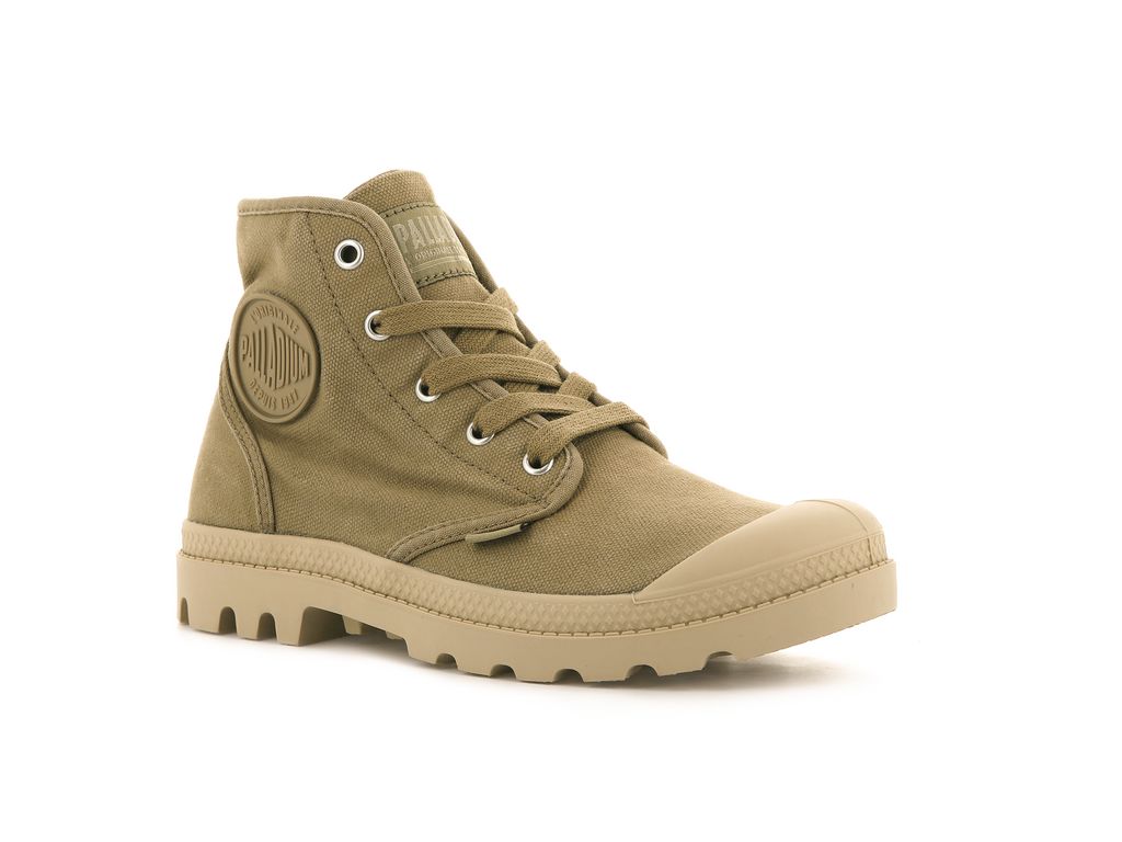 Olive Women Palladium Pampa Hi Boots | LQBZHX-564