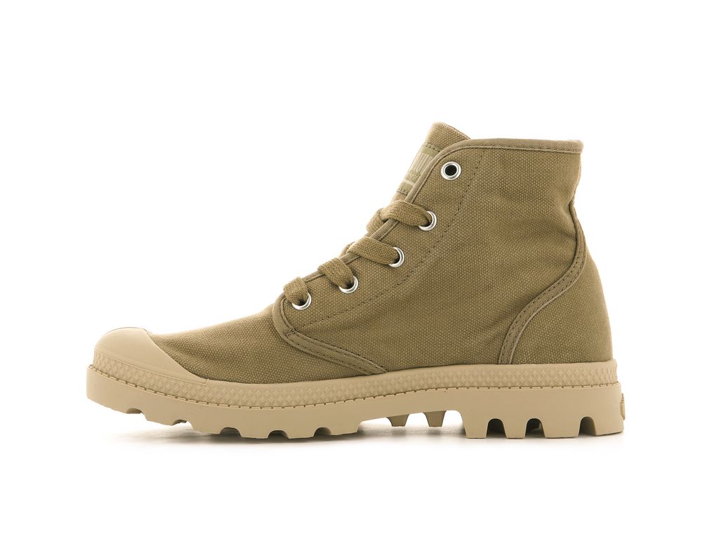 Olive Women Palladium Pampa Hi Boots | LQBZHX-564