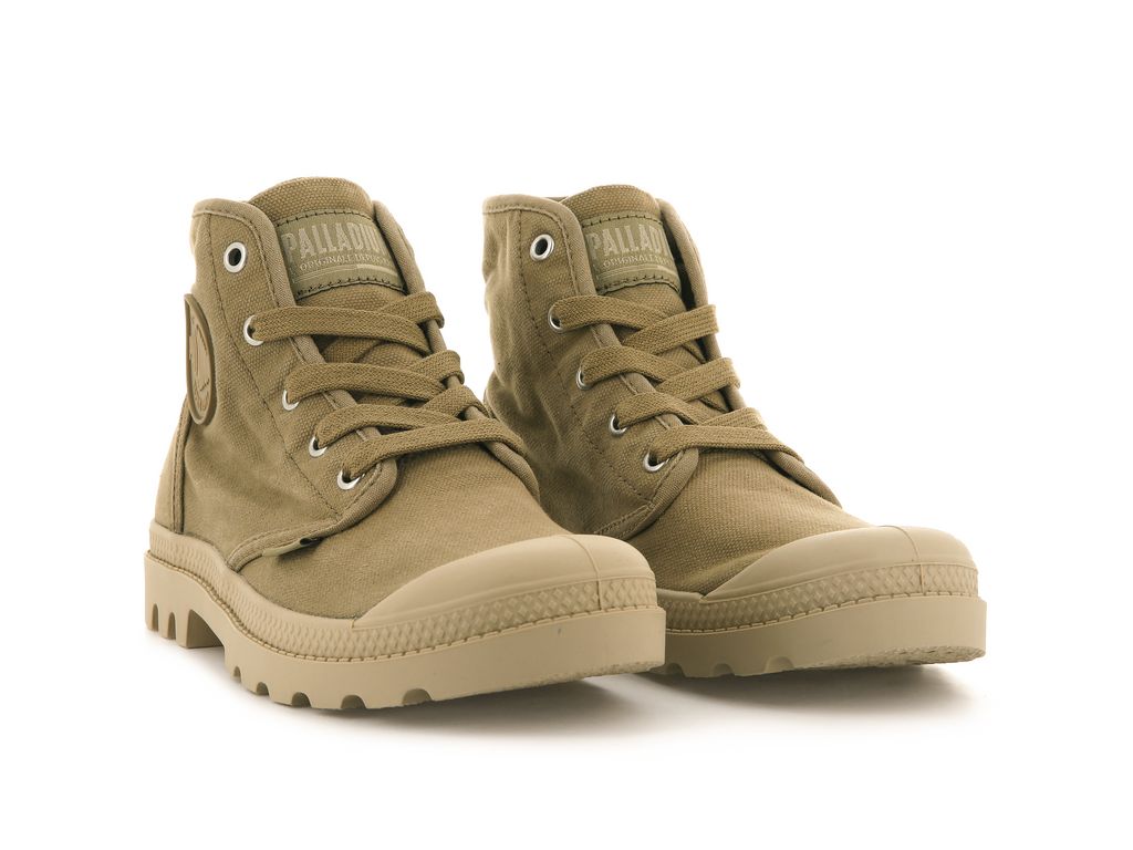 Olive Women Palladium Pampa Hi Boots | LQBZHX-564