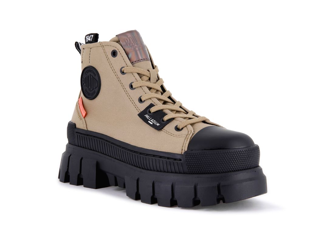 Olive Women Palladium Revolt Hi Tx Boots | ZKVJLY-681