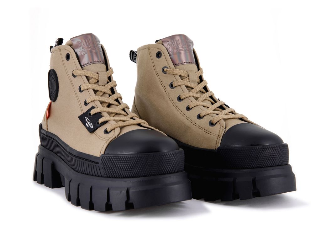 Olive Women Palladium Revolt Hi Tx Boots | ZKVJLY-681