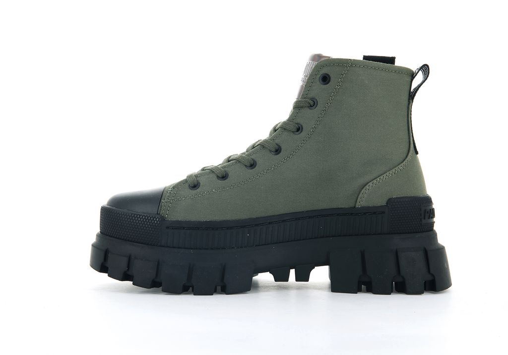 Olive Women Palladium Revolt Hi Tx Boots | QAOSWD-695