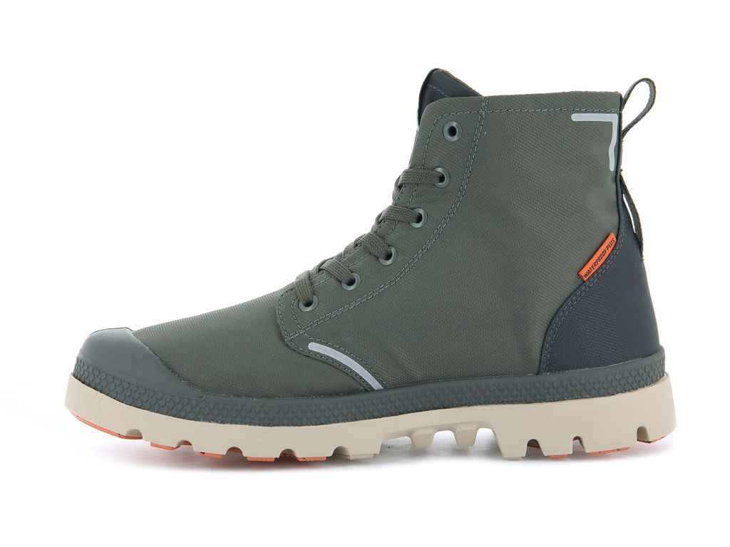 Olive / Olive Kids' Palladium Pampa Lite+ Recycle Wp+ Boots | PTXBFH-351