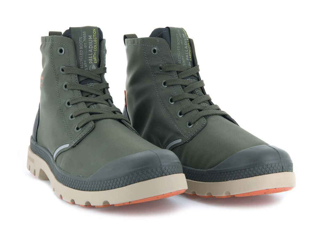 Olive / Olive Kids' Palladium Pampa Lite+ Recycle Wp+ Boots | PTXBFH-351