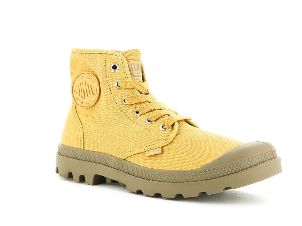 Orange Gold Women Palladium Pampa Hi Boots | MPAQJD-514