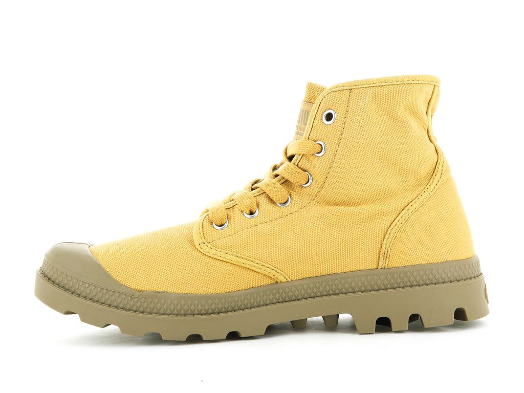 Orange Gold Women Palladium Pampa Hi Boots | MPAQJD-514