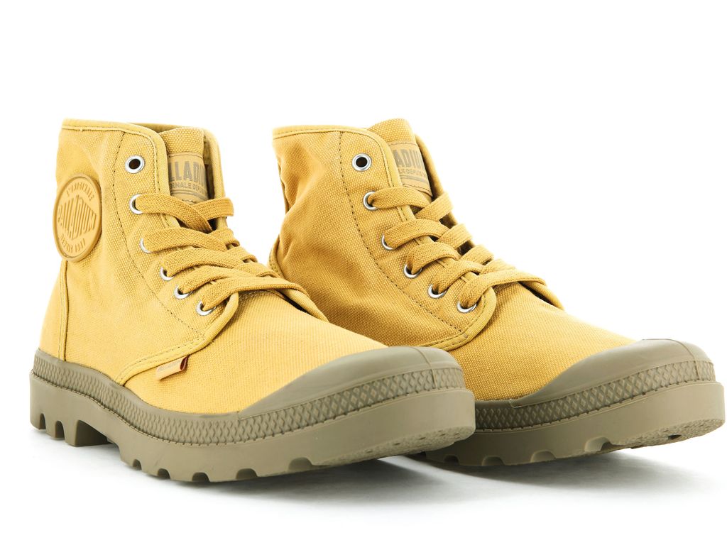 Orange Gold Women Palladium Pampa Hi Boots | MPAQJD-514