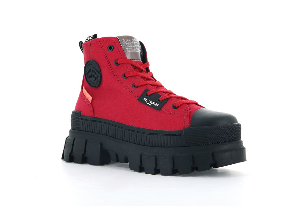 Red Women Palladium Revolt Hi Tx Boots | BDZKVY-619