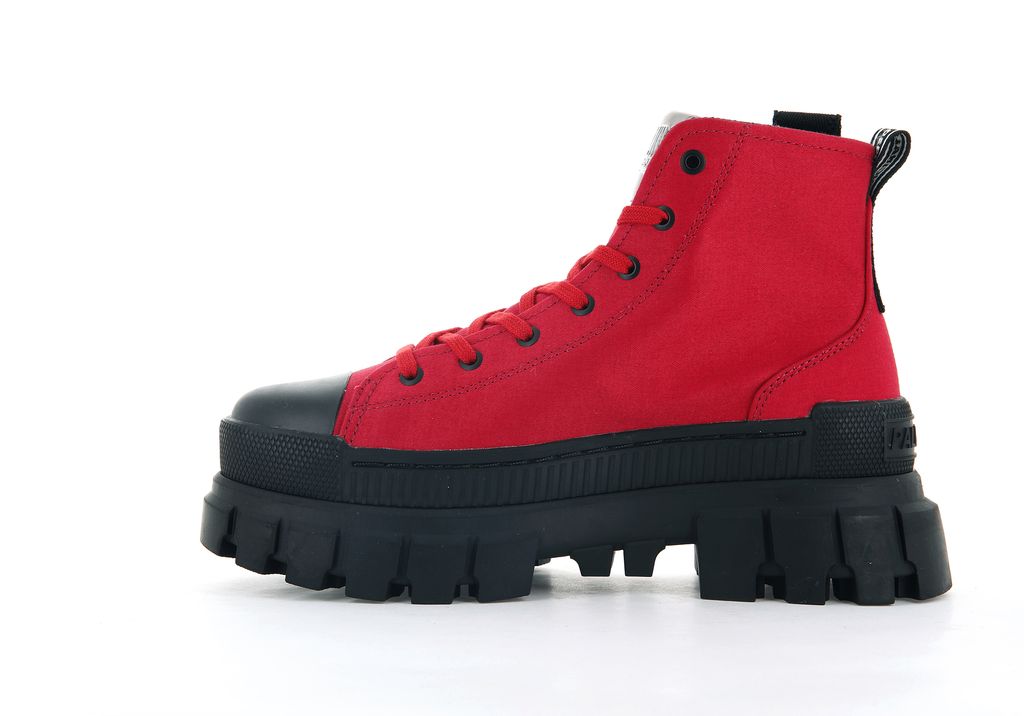 Red Women Palladium Revolt Hi Tx Boots | BDZKVY-619