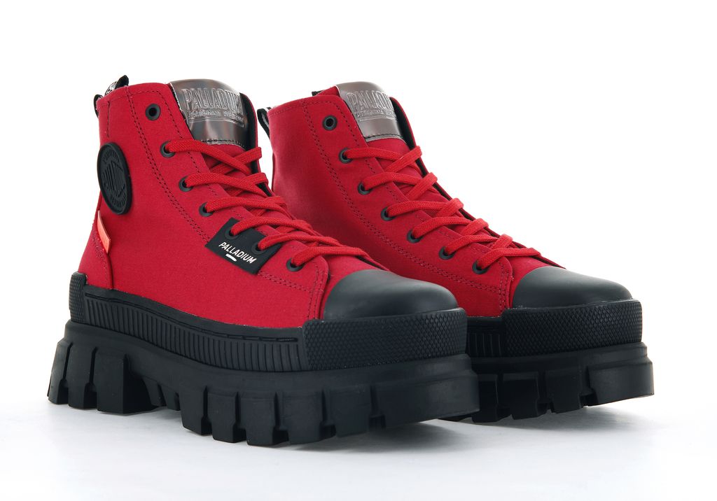 Red Women Palladium Revolt Hi Tx Boots | BDZKVY-619