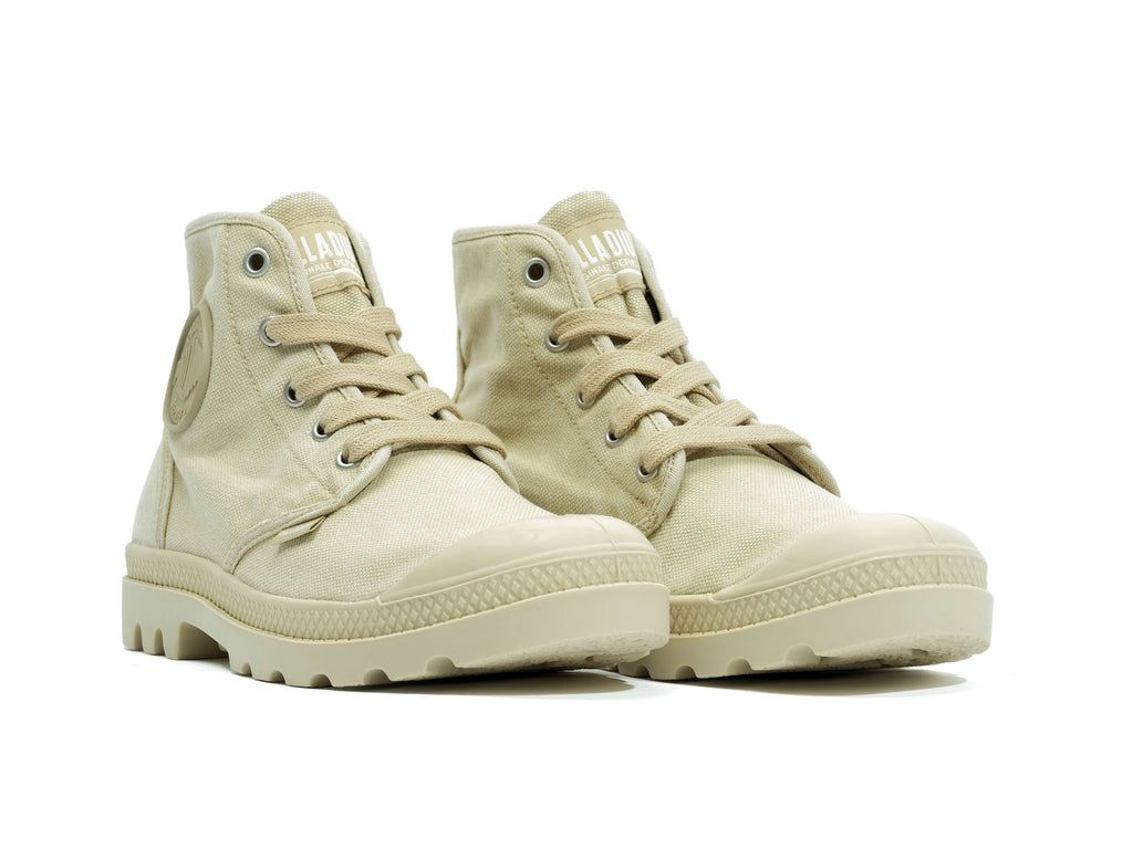 Sahara/Ecru Women Palladium Pampa Hi Boots | YPSVDM-596