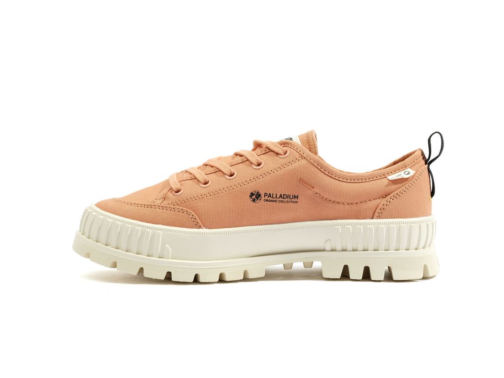 Sandstone Women Palladium Pallashock Lo Organic 2 Sneakers | AQRBUP-619