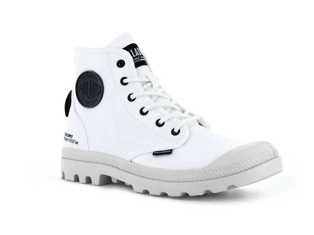 White Kids' Palladium Pampa Hi Htg Supply Boots | NHTJAI-873