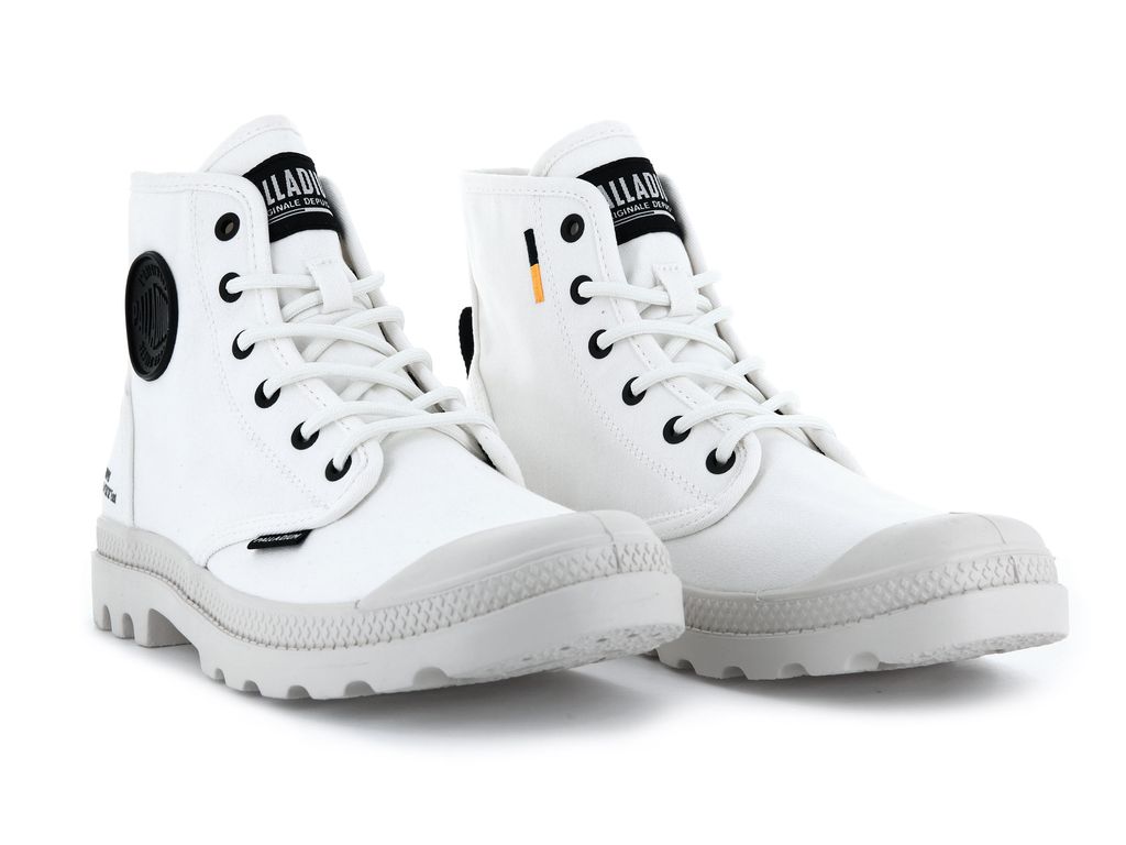 White Kids' Palladium Pampa Hi Htg Supply Boots | NHTJAI-873