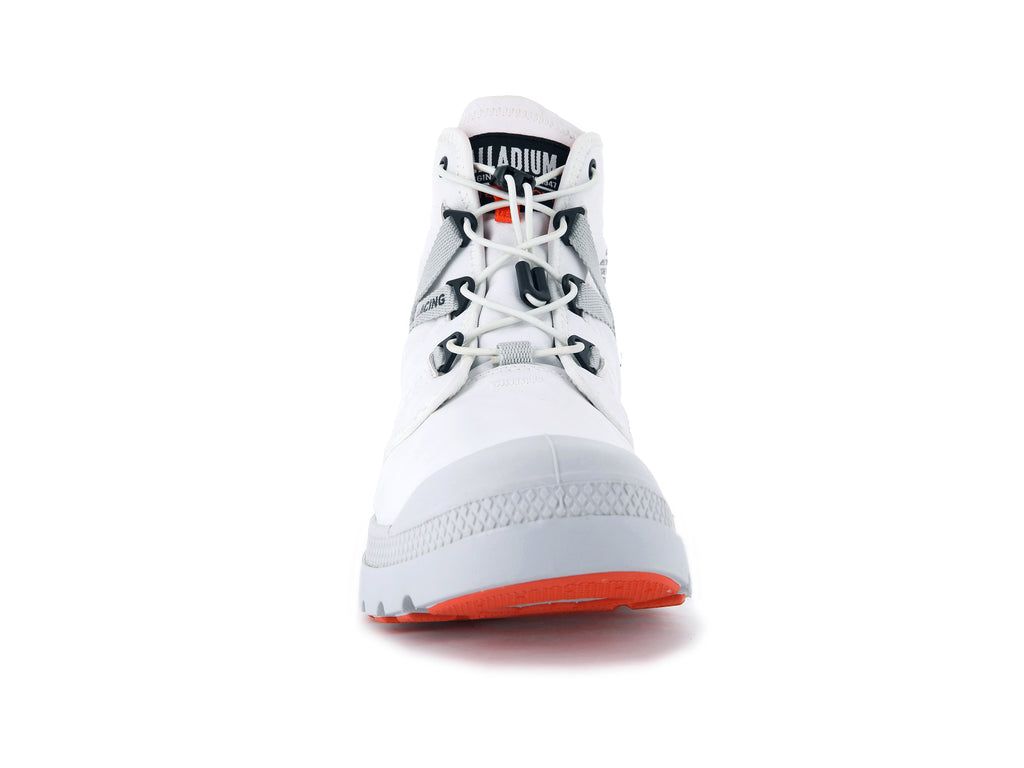 White Kids' Palladium Pampa Travel Lite+ Waterproof Boots | UBSTYP-851