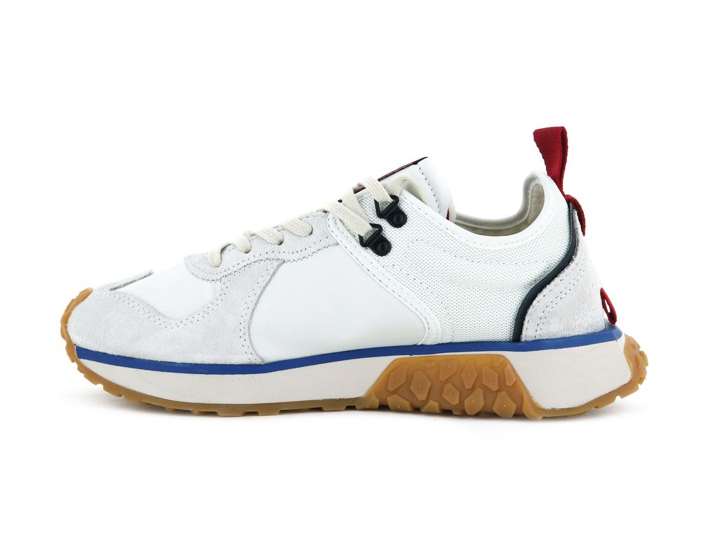 White Kids' Palladium Troop Runner Sneakers | RLZXOP-962