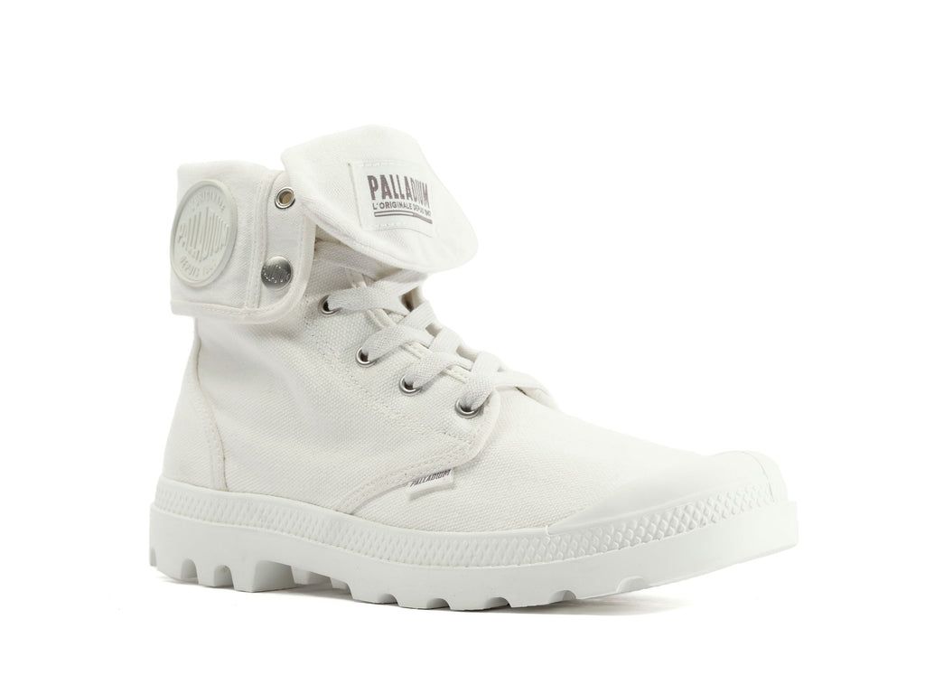 White Women Palladium Baggy Boots | DUTLRI-897