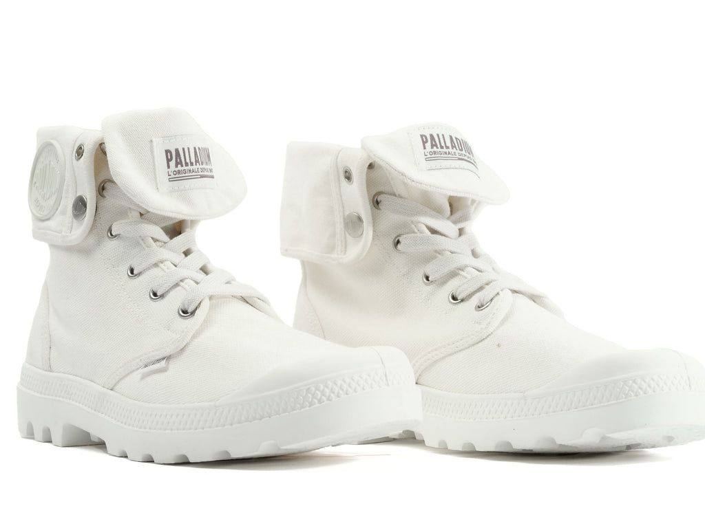 White Women Palladium Baggy Boots | DUTLRI-897