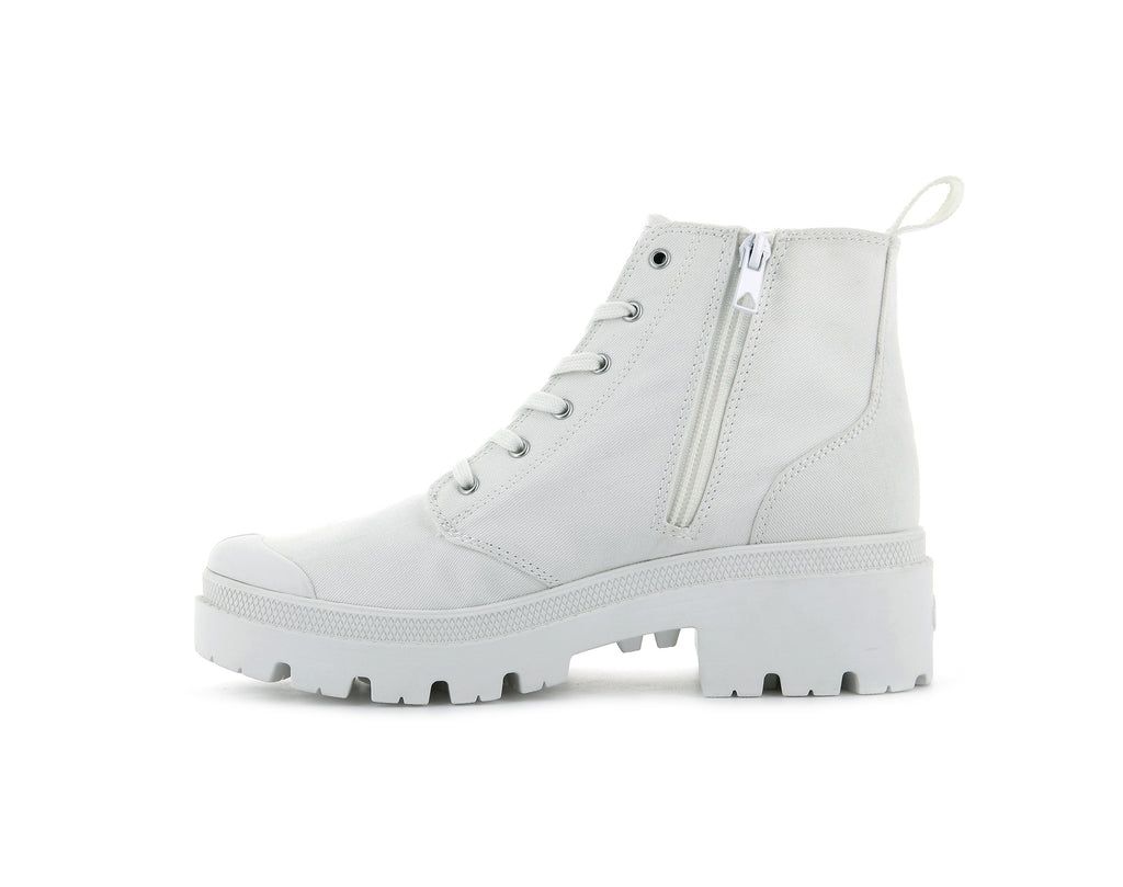 White Women Palladium Pallabase Twill Boots | LGOEWV-142