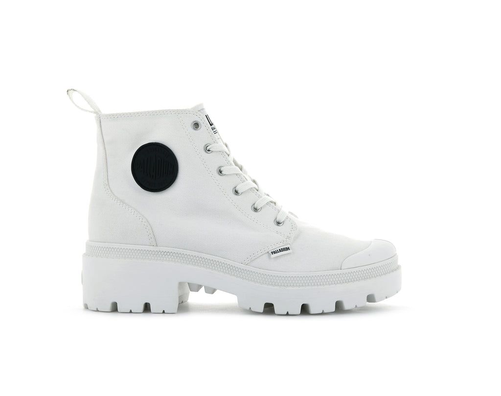 White Women Palladium Pallabase Twill Boots | LGOEWV-142