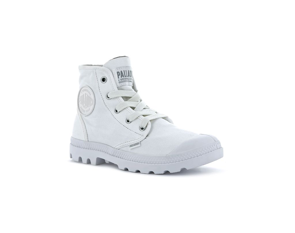 White Women Palladium Pampa Hi Boots | FUMGCD-496