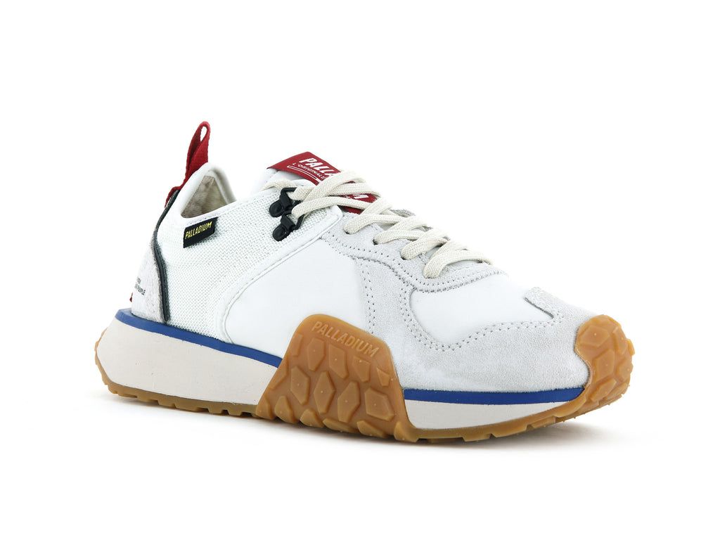 White Women Palladium Troop Runner Sneakers | FKZIWY-245