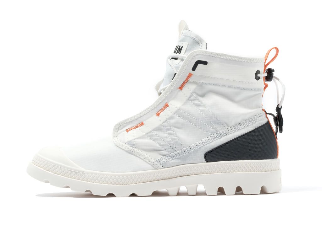 White / Black Men Palladium Pampa Travel Lite Rs Boots | CLSPDW-394